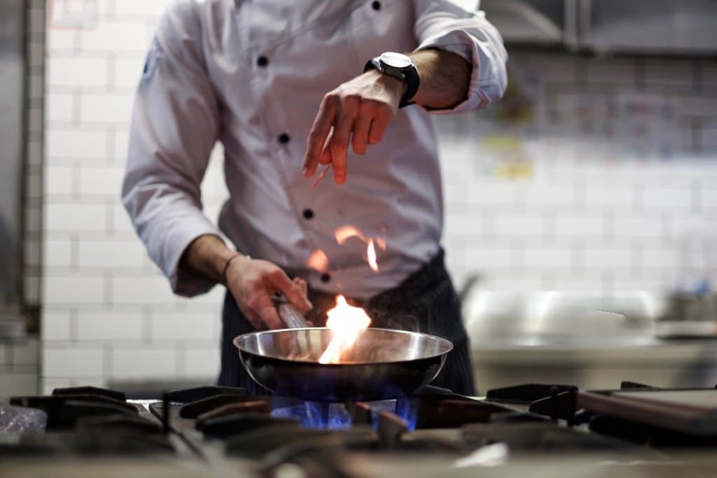 Chef preparing corporate meals
