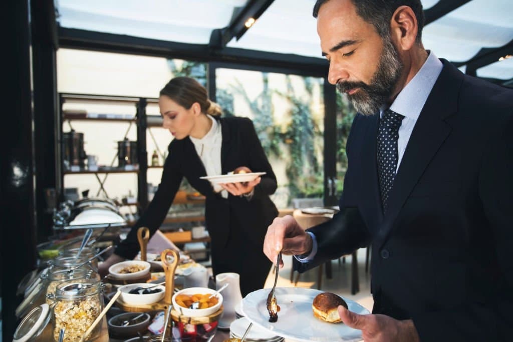 Corporate dining setup